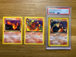 PSA 2 - Dark Charizard TR4 HOLO 1 Edition SET - Team Rocket Pokemon 2000 Vintage - Image 1