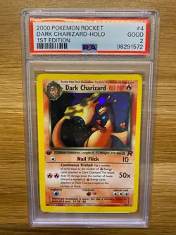 PSA 2 - Dark Charizard TR4 HOLO 1 Edition SET - Team Rocket Pokemon 2000 Vintage - Image 2