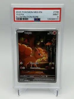 2025 Pokemon Mega Evolution Base #138 Illustration Rare Vulpix - PSA 9 Mint - Image 1