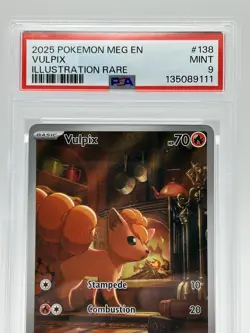 2025 Pokemon Mega Evolution Base #138 Illustration Rare Vulpix - PSA 9 Mint - Image 2