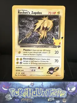 Pokemon Card Rocket's Zapdos 15/132 Celebrations Classic Collection Near Mint - Image 1