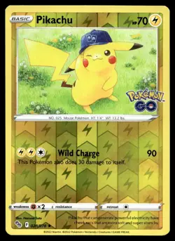 POKEMON PIKACHU POKEMON GO 028/078 HOLO R REVERSE HOLO NM/M - Image 1