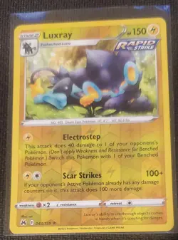 LUXRAY 043/159 RARE CROWN ZENITH POKEMON REVERSE HOLO NM - Image 1