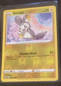 EMOLGA 047/159 COMMON CROWN ZENITH POKEMON REVERSE HOLO NM - Image 1