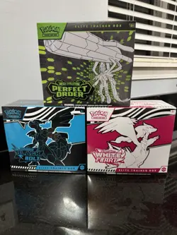 POKEMON TCG PERFECT ORDER BLACK BOLT WHITE FLARE ETB LOT X3 NEW SEALED - Image 1
