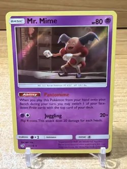 Mr. Mime 11/18 Detective Pikachu NM POKEMON Holo - Image 1