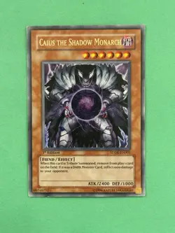 2008 Yu-Gi-Oh! Caius the Shadow Monarch 1st Edition SDDE-EN001 Ultra Rare EX - Image 1