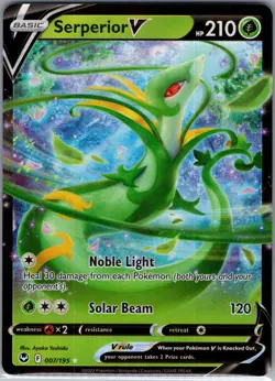 Serperior V 007/195 - Pokemon TCG SWSH12: Silver Tempest - Ultra Rare (NM) - Image 1