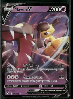 Pokemon - Mawile V 70/195 Silver Tempest Ultra Rare Holo NM - Image 1