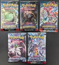 Pokemon S&V Booster Pack Lot Sealed (5) Paradox Rift (10) Twilight Masquerade - Image 2