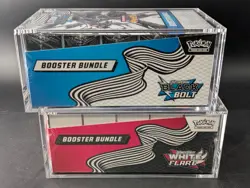 2x Pokemon Black Bolt White Flare Sealed Booster Bundle Display Case W/Acrylic - Image 3