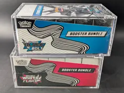 2x Pokemon Black Bolt White Flare Sealed Booster Bundle Display Case W/Acrylic - Image 5