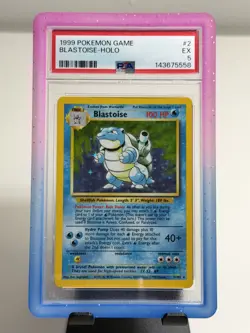 1999 POKEMON BASE SET UNLIMITED #2 BLASTOISE-HOLO PSA 5 VERY CLEAN - Image 1