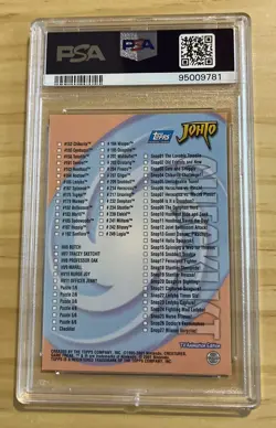 2001 Pokemon Topps Checklist 169 PSA 7 Johto Series 1 Low POP - Image 2