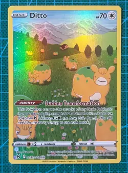 Pokemon TCG Ditto GG22/GG70 Ultra Rare Crown Zenith Galarian Gallery English - Image 1