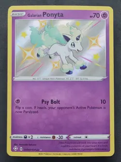Galarian Ponyta SV047/SV122 Shiny Vault Rare Shining Fates Pokemon TCG - Image 1
