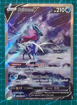 Pokemon TCG Suicune V GG38/GG70 Ultra Rare Crown Zenith: Galarian Gallery - Image 1
