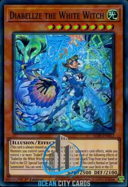 Yugioh ALIN-EN012 Diabellze the White Witch Super Rare Card 1st Edition - Image 1