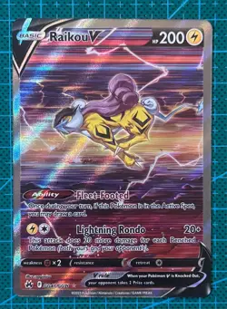 Pokemon TCG Raikou V GG41/GG70 Ultra Rare Crown Zenith: Galarian Gallery English - Image 1