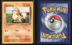 Growlithe 28/102 Uncommon Base Set Unlimited Pokemon Lightly Played - Image 3