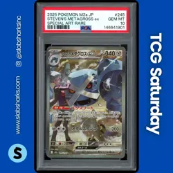 2025 POKEMON JP MEGA DREAM #245/193 STEVENS METAGROSS EX SPECIAL ART RARE PSA 10 - Image 1