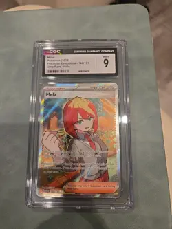Pokemon Mela TCG Full Art 140/131 CGC 9 Mint Prismatic Evolutions English - Image 1
