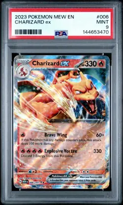2023 POKEMON MEW EN-151 -CHARIZARD EX #006 - PSA 9 MINT! - Image 1