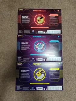 Pokemon Eeveelution Vmax Premium Collection Vaporeon Flareon Jolteon Set of 3 - Image 2