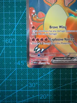 Pokemon TCG Charizard Ex 183/165 Ultra Rare Scarlet & Violet: 151 (Dent on back) - Image 4