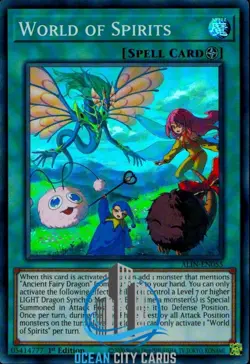 Yugioh ALIN-EN055 World of Spirits Super Rare Card 1st Edition - Image 1