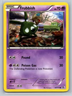 Trubbish 67/113 Legendary Treasures Psychic-Type Trash Bag Basic 70 HP Pokemon - Image 1