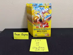 --LOT OF 10--One Piece OP-15 - Adventure on Kami's Island Sleeved Booster Packs - Image 1