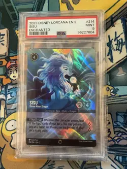 2023 DISNEY LORCANA EN 2-ENCHANTED #214 SISU - DIVINE WATER DRAGON PSA 9 - Image 1