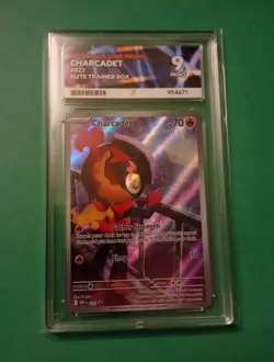 Pokemon TCG Charcadet full art Black Star Promo 022 ETB - ACE 9 Mint card - Image 1