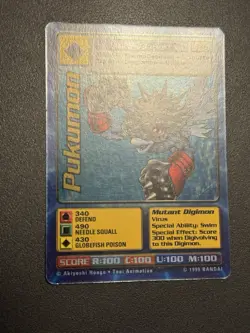 Digimon Pukumon St-40S Chase Holo Bandai Digi Battle Card - Image 3