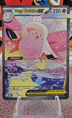 Pokemon TCG Mega Clefable EX Rare Full Art Holo 119/088 English Card - Image 1
