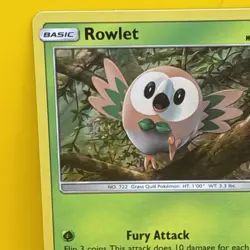 ROWLET ( SM01 ) PROMO Reverse Holo 2016 Pokemon Card - Image 3