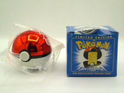POK'EMON Limit. Edit. POLIWHIRL 23K Gold-Plated TRADING CARD in BALL- OPENED BAG - Image 3