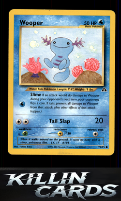Wooper 71/75 Pokemon Common Neo Discovery Card LP - Image 1