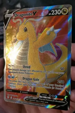 Dragonite V (Full Art) 191/203 SWSH07: Evolving Skies Ultra Rare Pokemon Card NM - Image 3