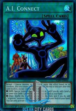 Yugioh ALIN-EN054 A.I. Connect Super Rare Card 1st Edition - Image 1