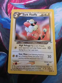 Pokemon TCG Neo Destiny Dark Flaaffy Card 34/105 MP/HP - Image 1