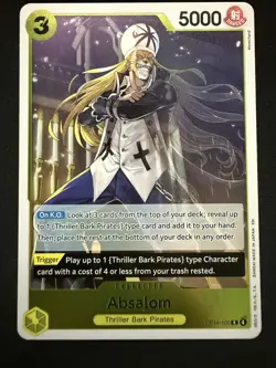 Absalom OP14-100 R One Piece Card The Azure Sea's Seven OP14 English NM - Image 1