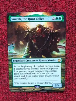 Surrak, the Hunt Caller MTG Foundations Hand Painted Borderless Full Altered Art - Image 1