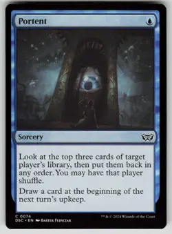 Portent Normal C Commander: Duskmourn: House of Horror 74 NM - Image 1