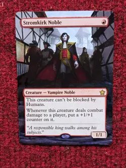 Stromkirk Noble 632 MTG Foundations Hand Painted Borderless Extended Altered Art - Image 1