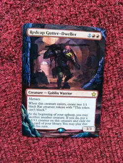 Redcap Gutter-Dweller MTG Foundations Hand Painted Borderless Full Altered Art v - Image 1