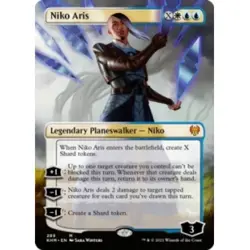 NIKO ARIS (BORDERLESS) Kaldheim KHM Planeswalker Magic MTG MINT CARD - Image 1