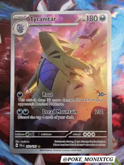 TYRANITAR 222/193 SV02 PALDEA EVOLVED ILLUSTRATION RARE NM - Image 1
