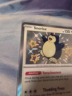 Pokemon TCG Snorlax 202/091 SV: Paldean Fates Shiny Rare Holo Baby Shiny - Image 2